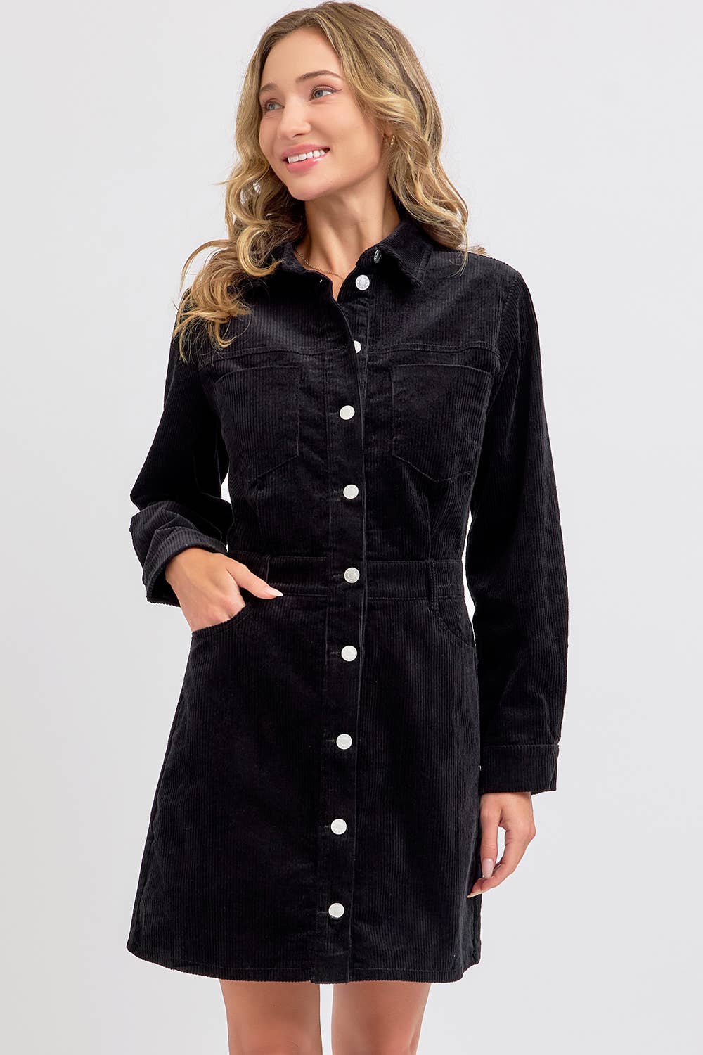 EVERYDAY CASUAL CORDUROY MINI DRESS