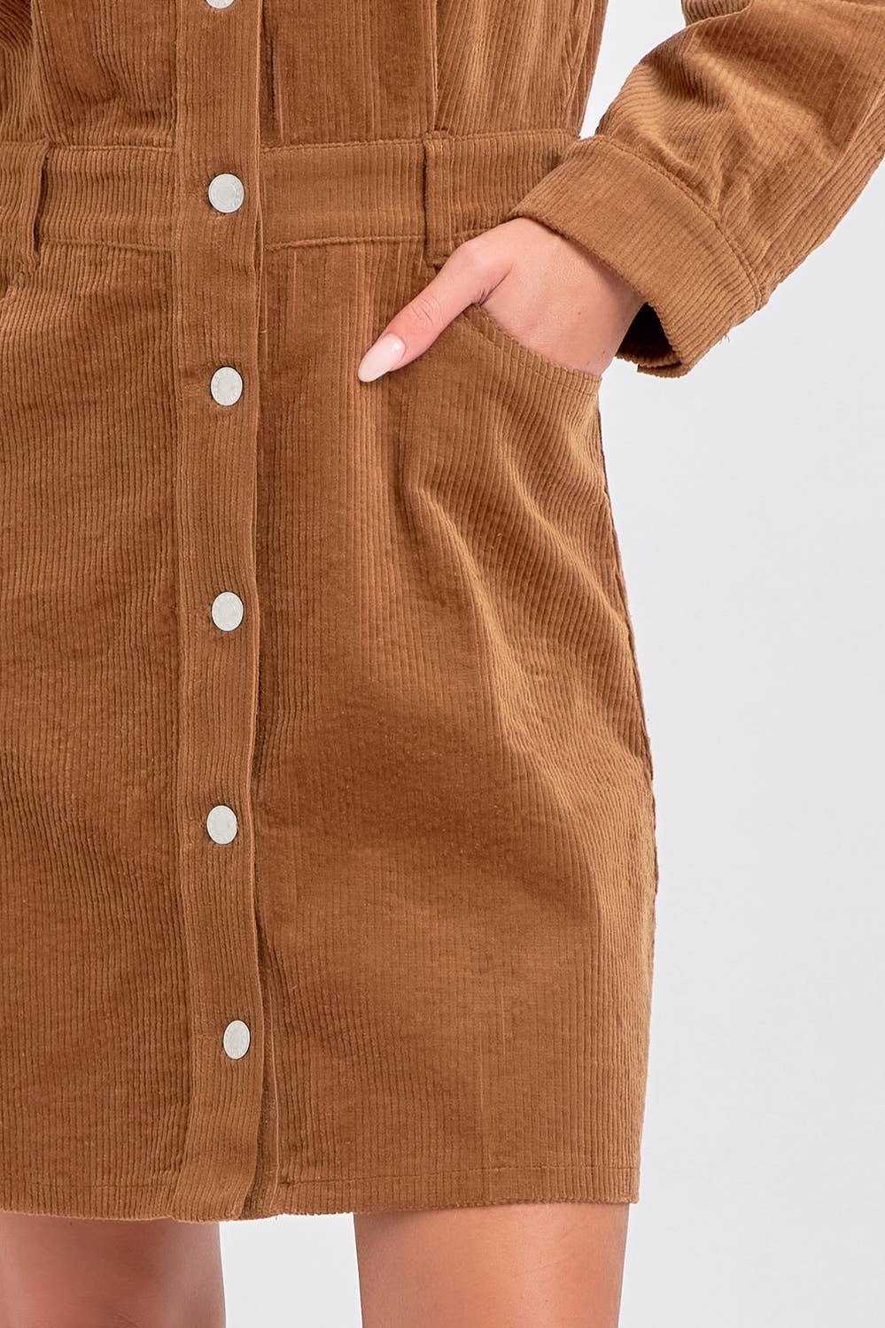 EVERYDAY CASUAL CORDUROY MINI DRESS