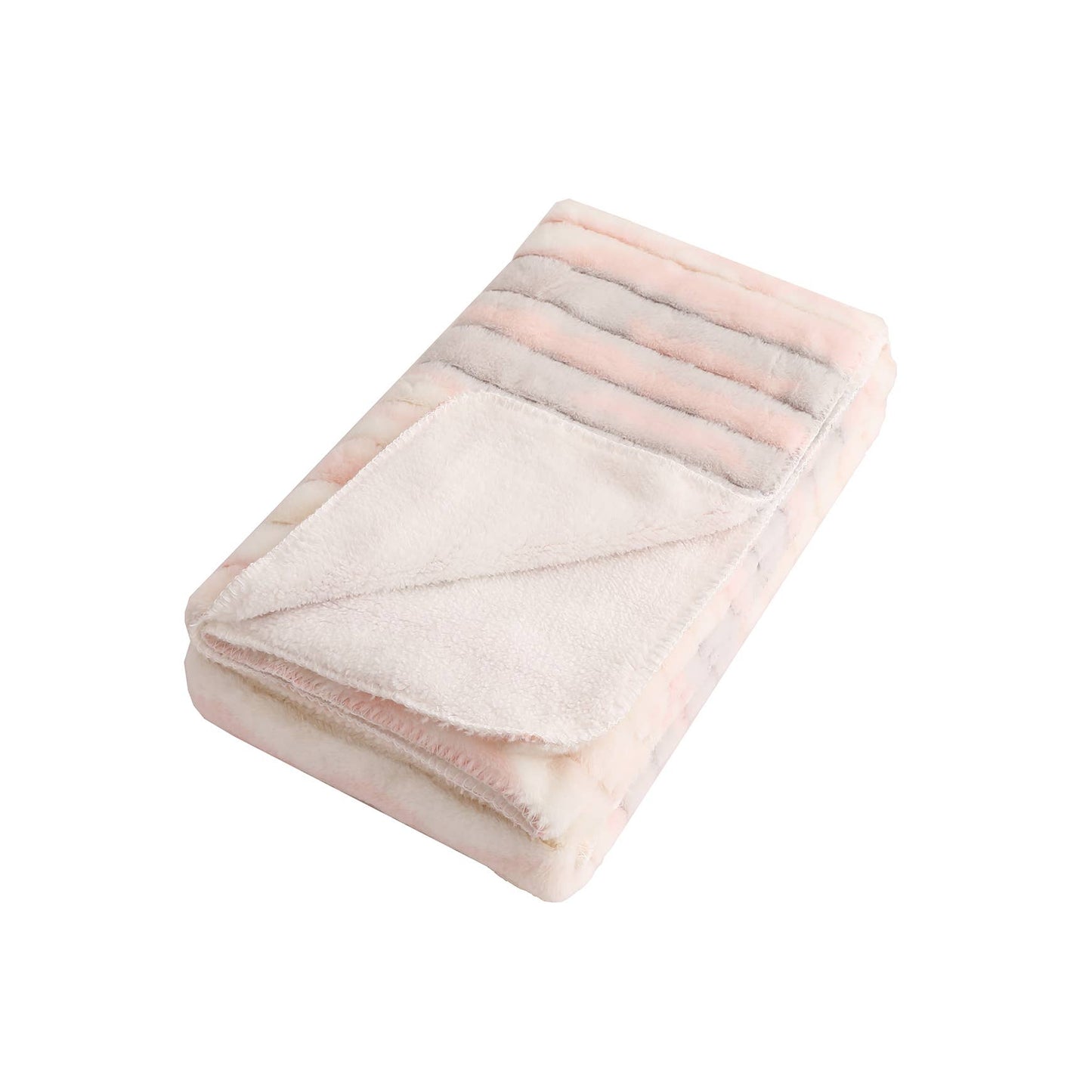 "Marshmallow Sunset" Faux Fur Plush Throw Blanket -50"x70"