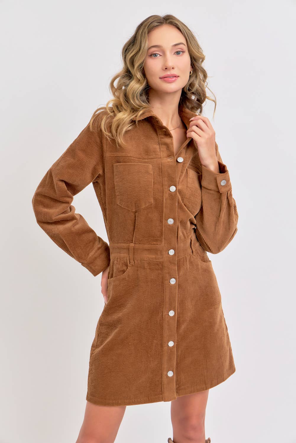 EVERYDAY CASUAL CORDUROY MINI DRESS