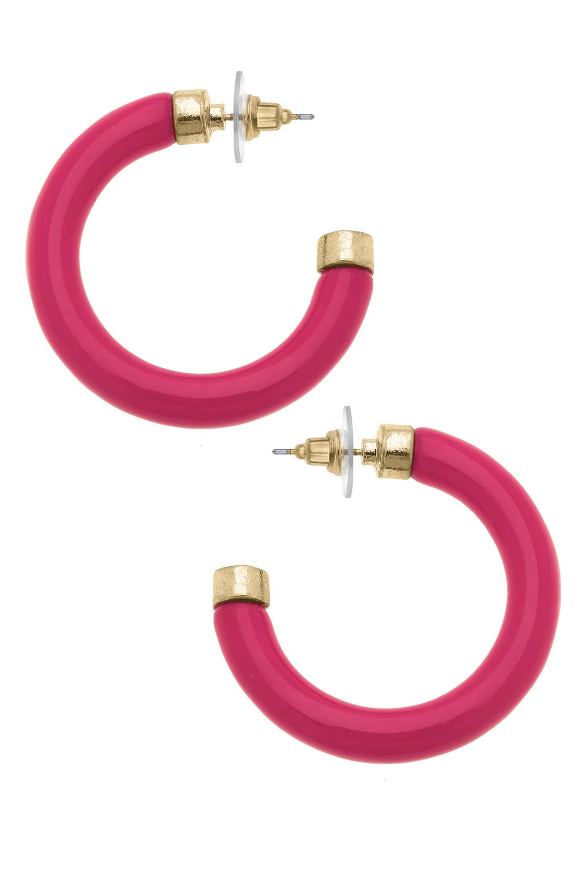 Hillary Resin Hollow Hoop Earrings