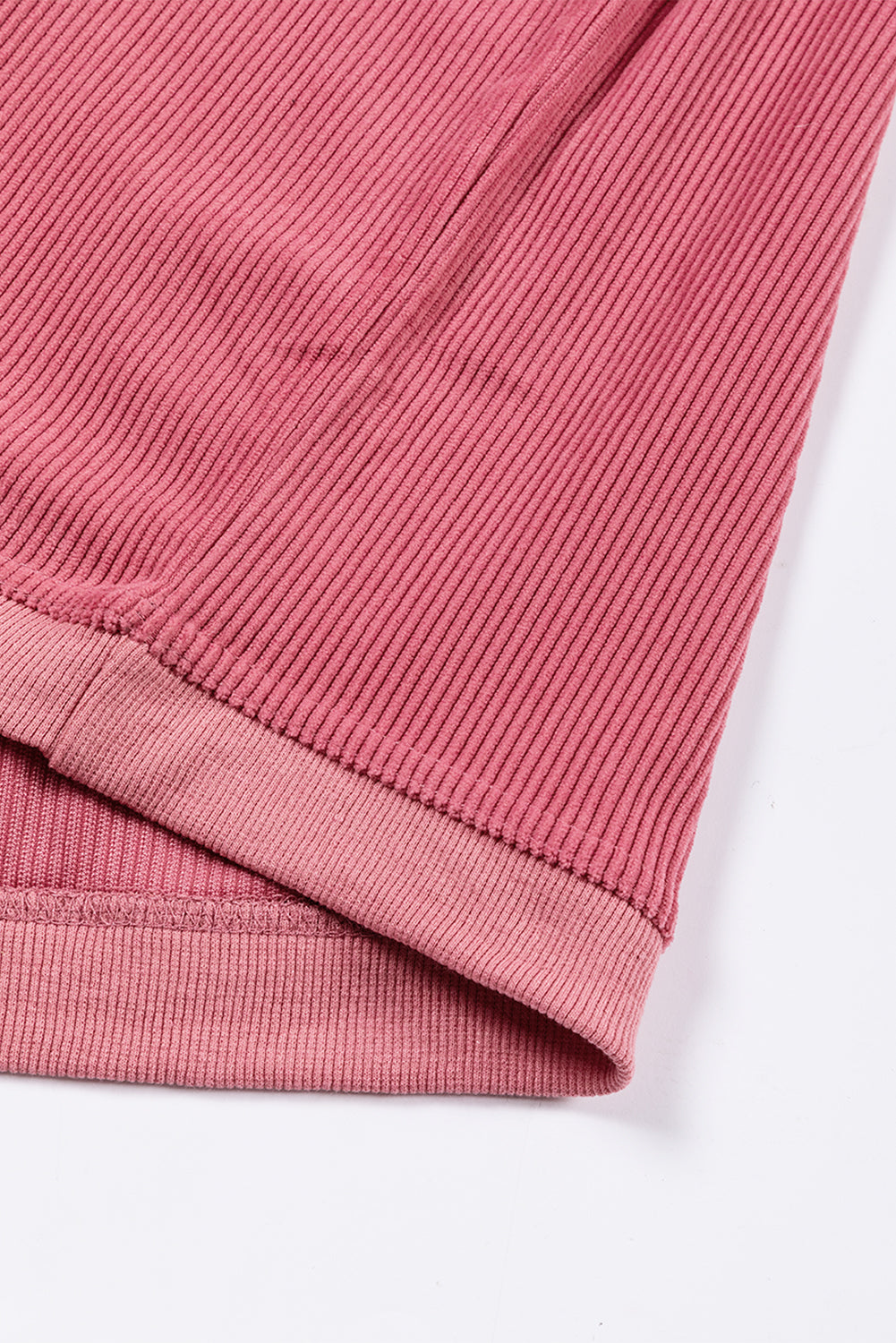 Light Grey Ribbed Corded Oversized Sweatshirt