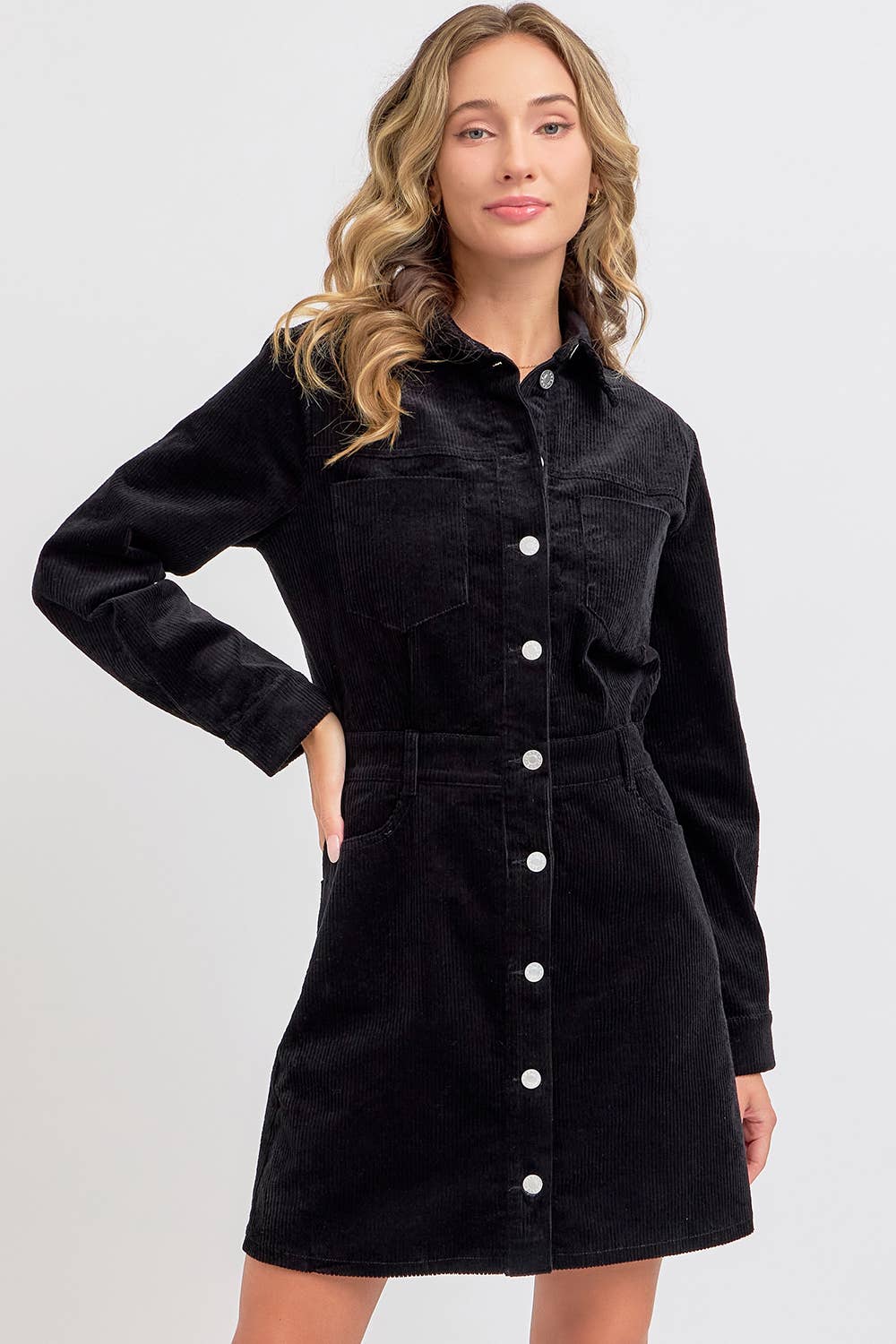 EVERYDAY CASUAL CORDUROY MINI DRESS