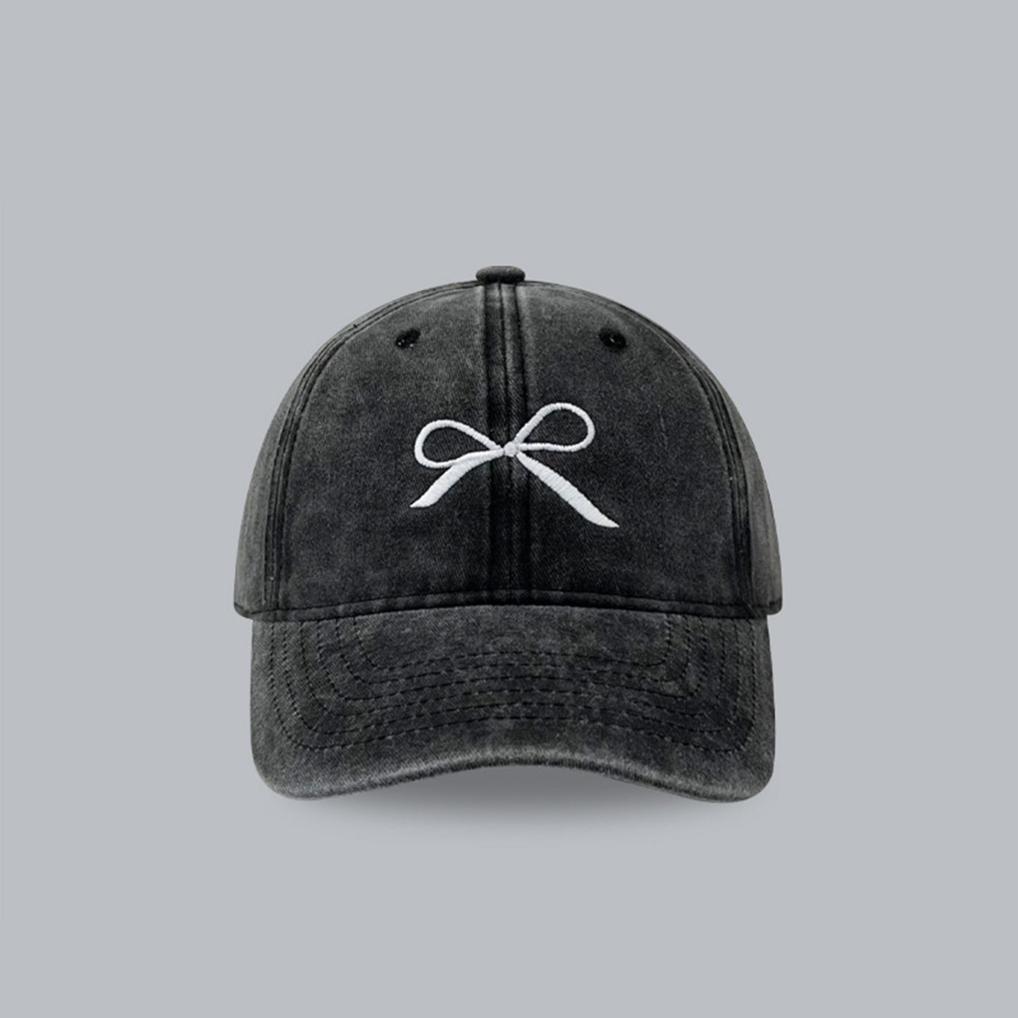 Bow Embroidered Adjustable Cap