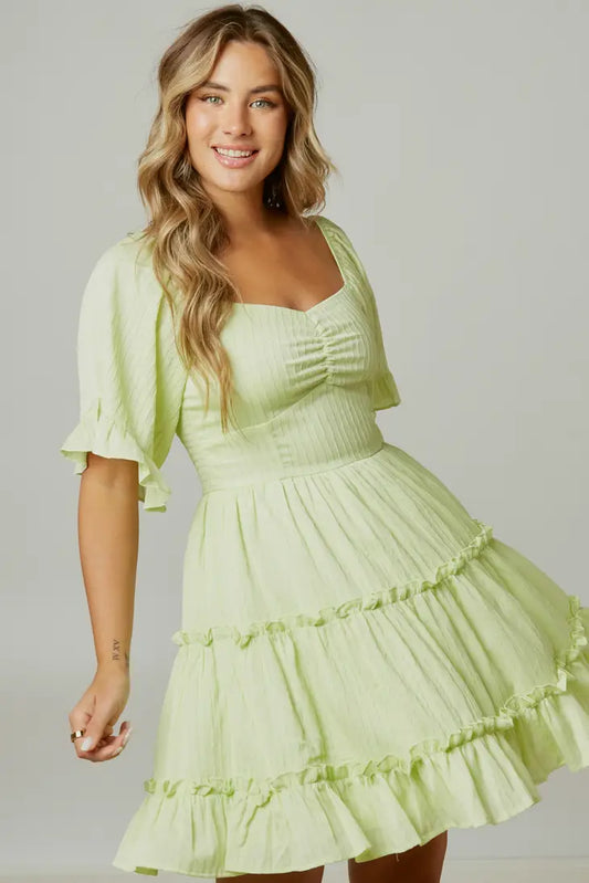 Tiered Woven Dress -